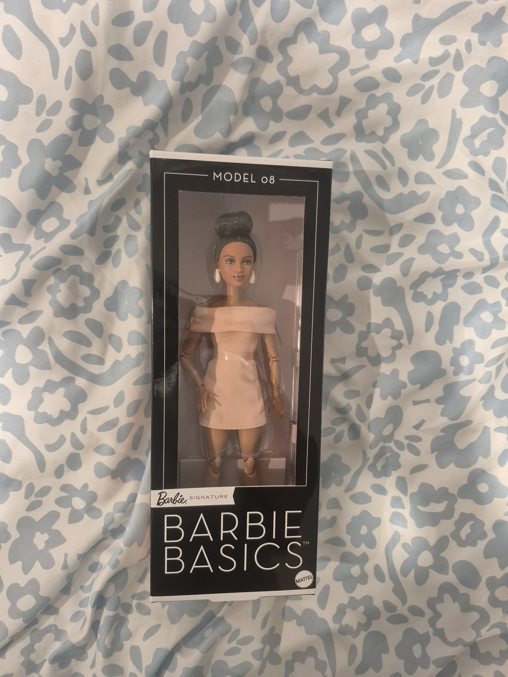 Barbie Basics Model 08 Nude-Pink Off-Shoulder Mini Dress Doll